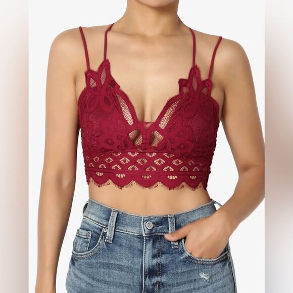 NWOT FREE PEOPLE Lace Bralette - Picture 1 of 9